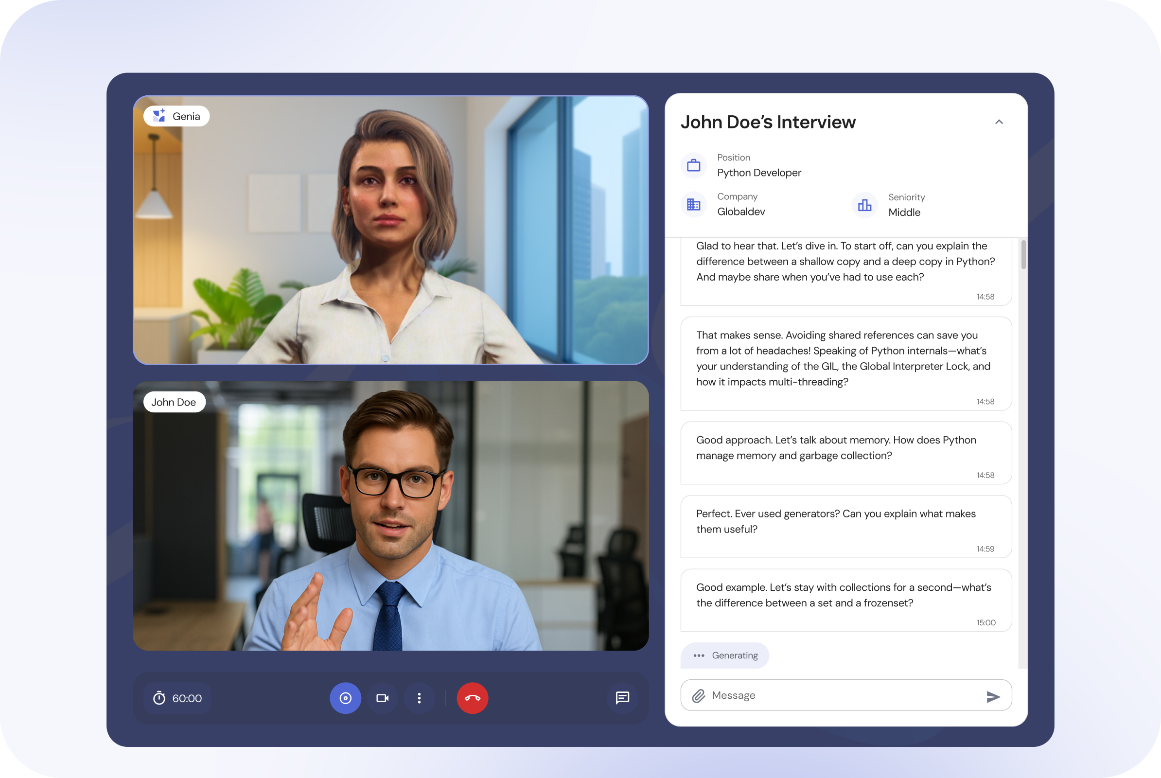 Genia AI – Technical Screening Agent screenshot 6