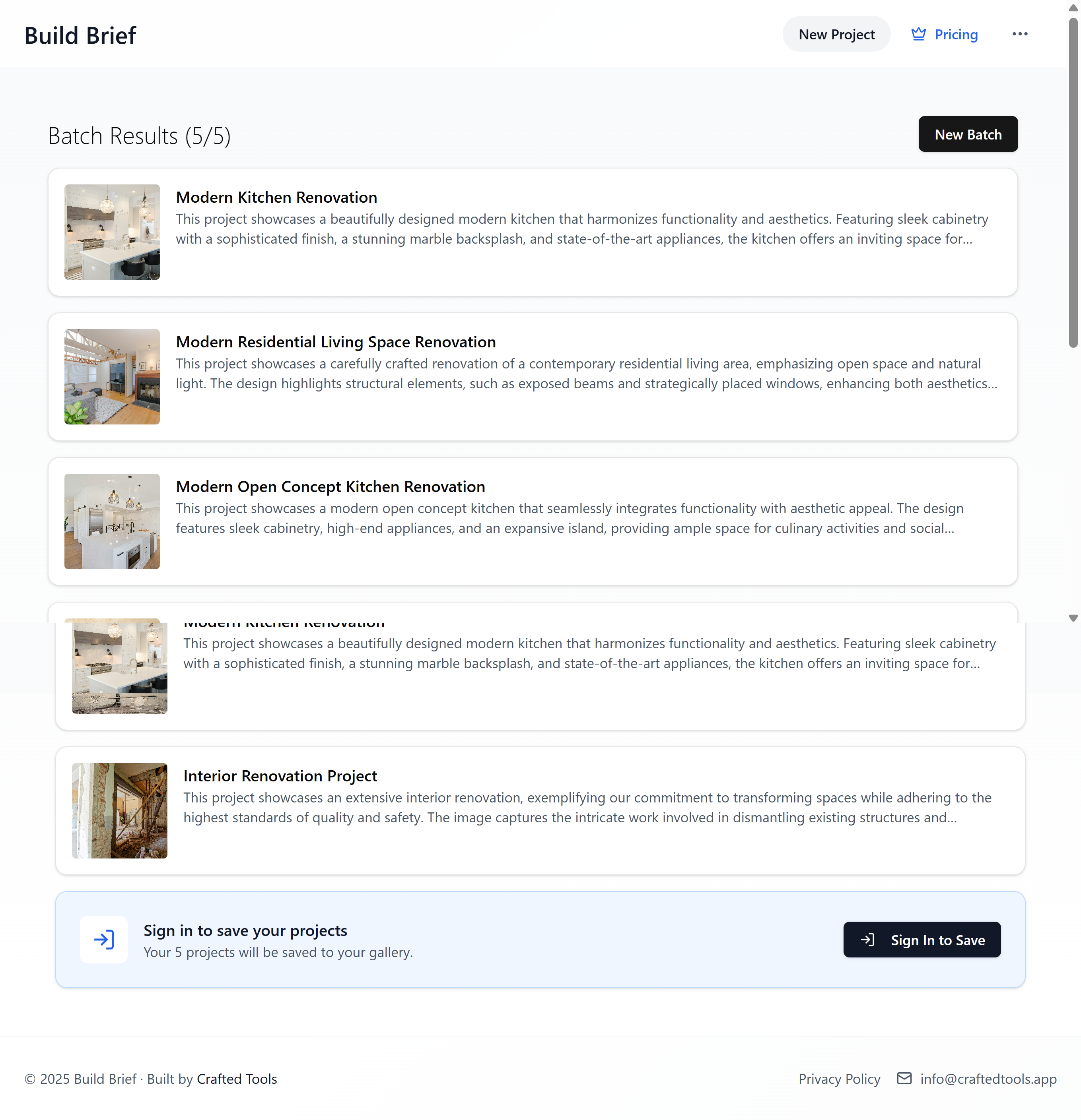 Build Brief screenshot 9