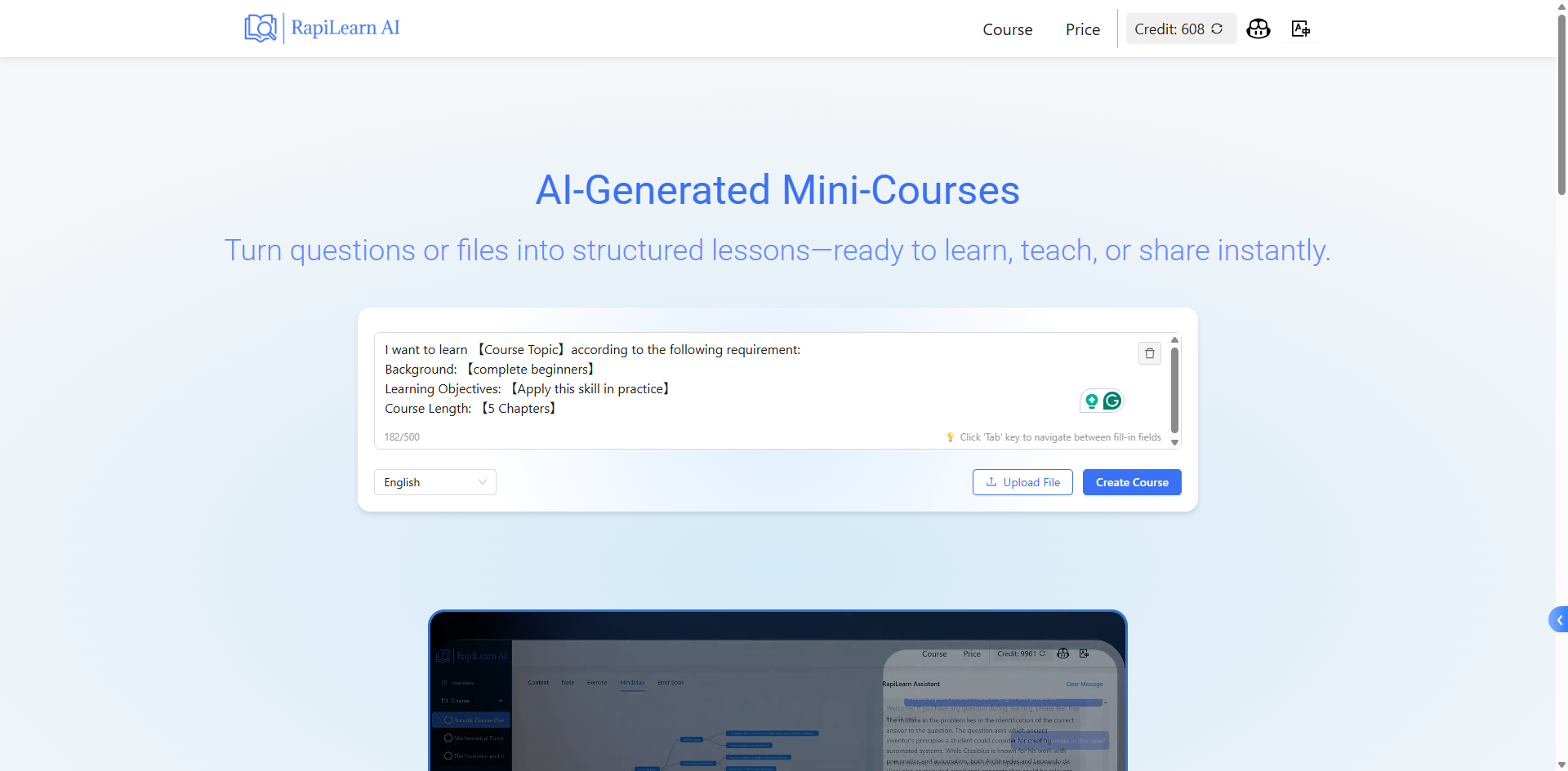 RapiLearn AI v2.0 screenshot 1