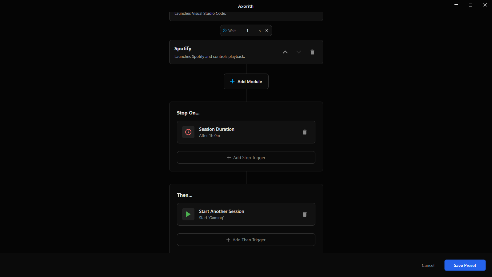 Axorith screenshot 2