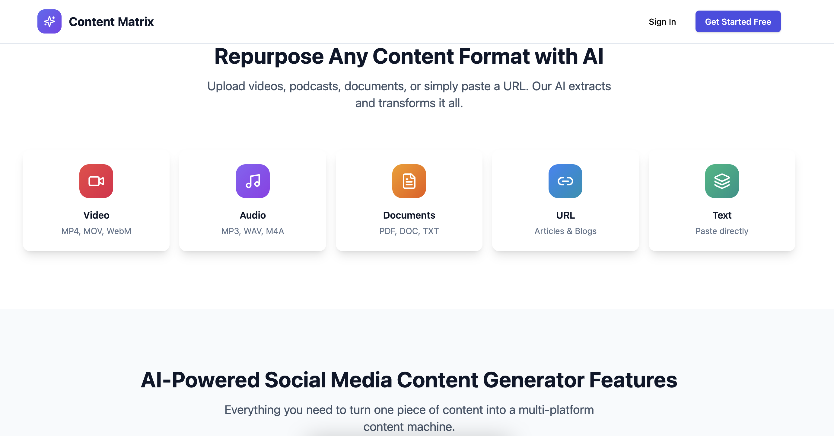Content Matrix Generator screenshot 2