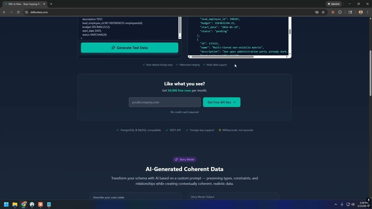 DDL to Data screenshot 1