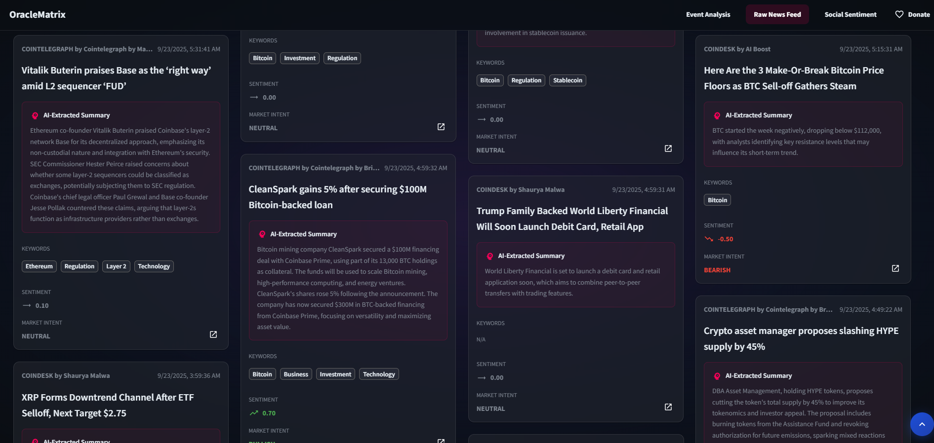 Oracle Matrix screenshot 3