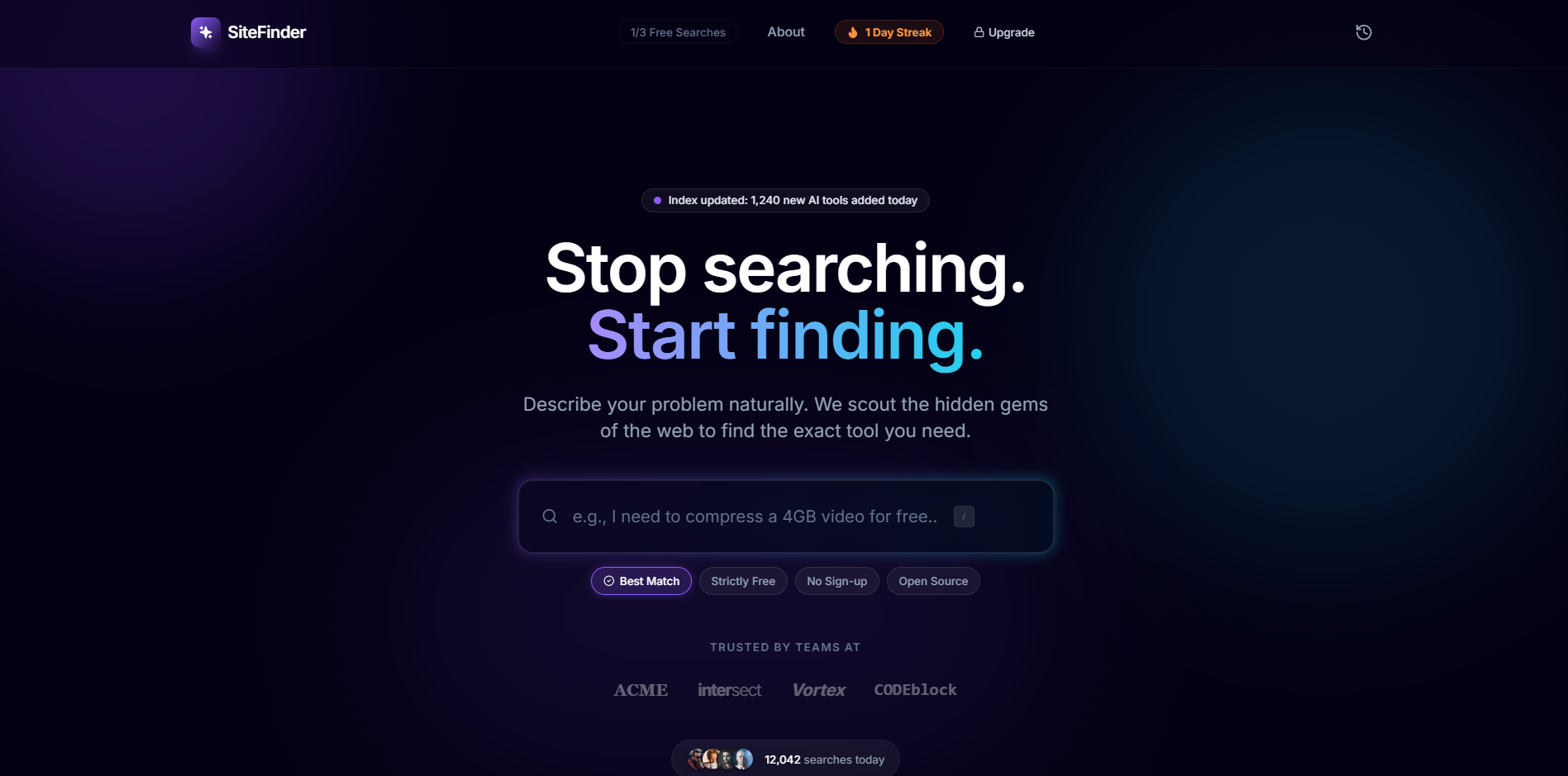 SiteFinder.app screenshot 1