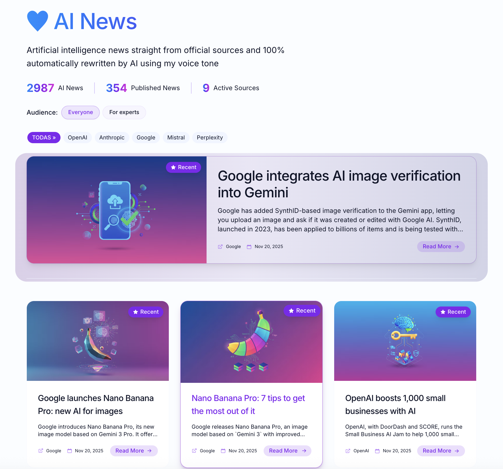 Keryc: AI News screenshot 1