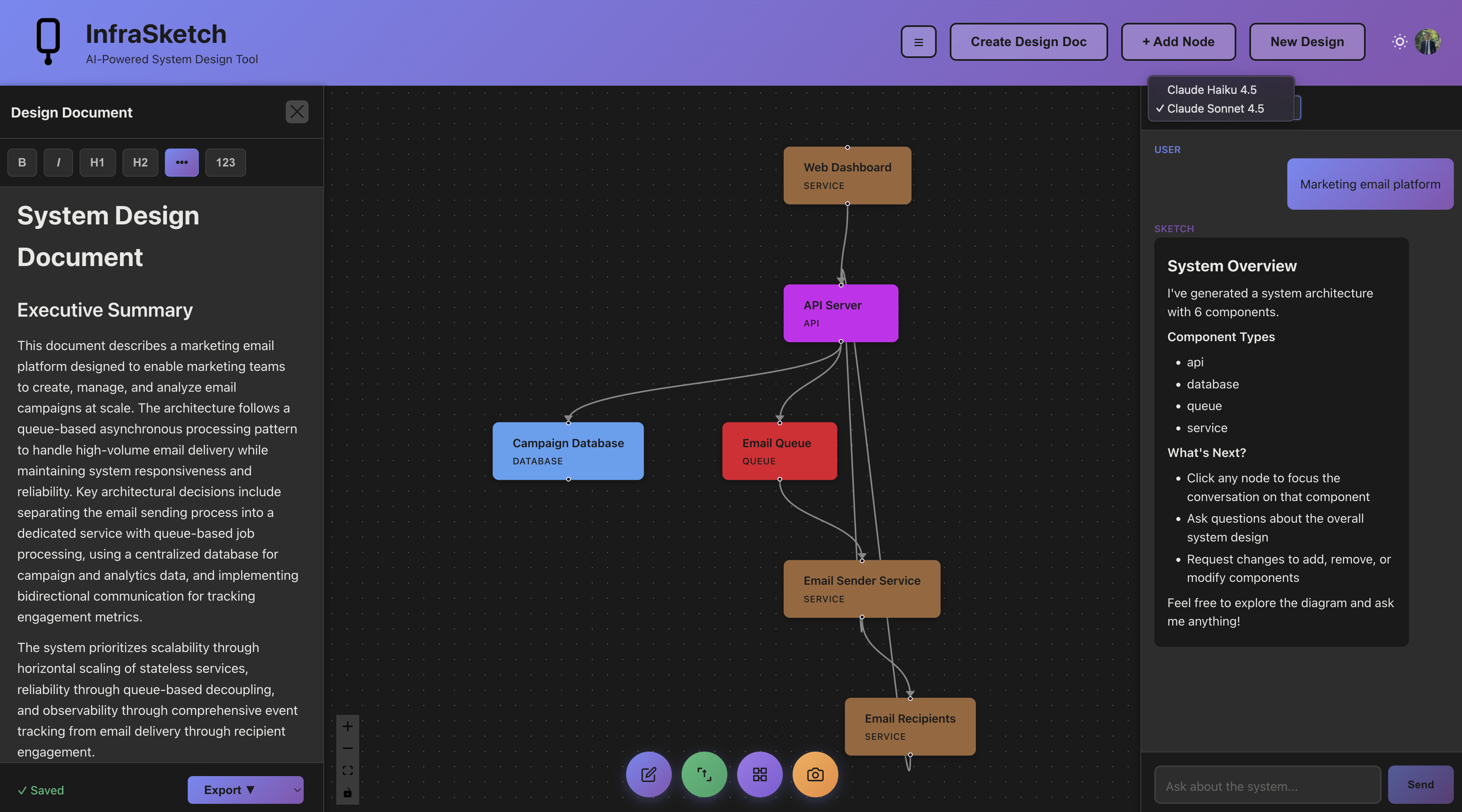 InfraSketch screenshot 4