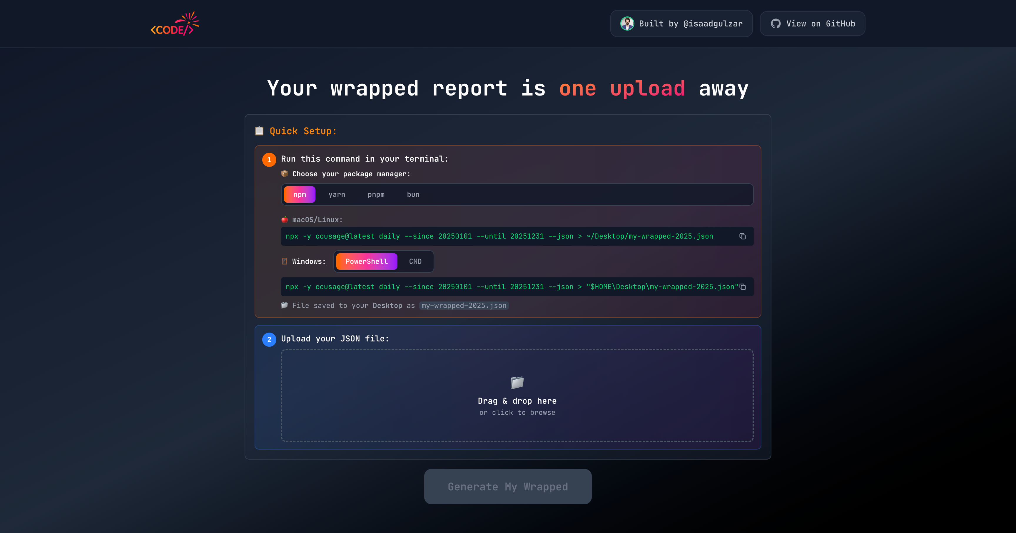 Year in Code screenshot 2