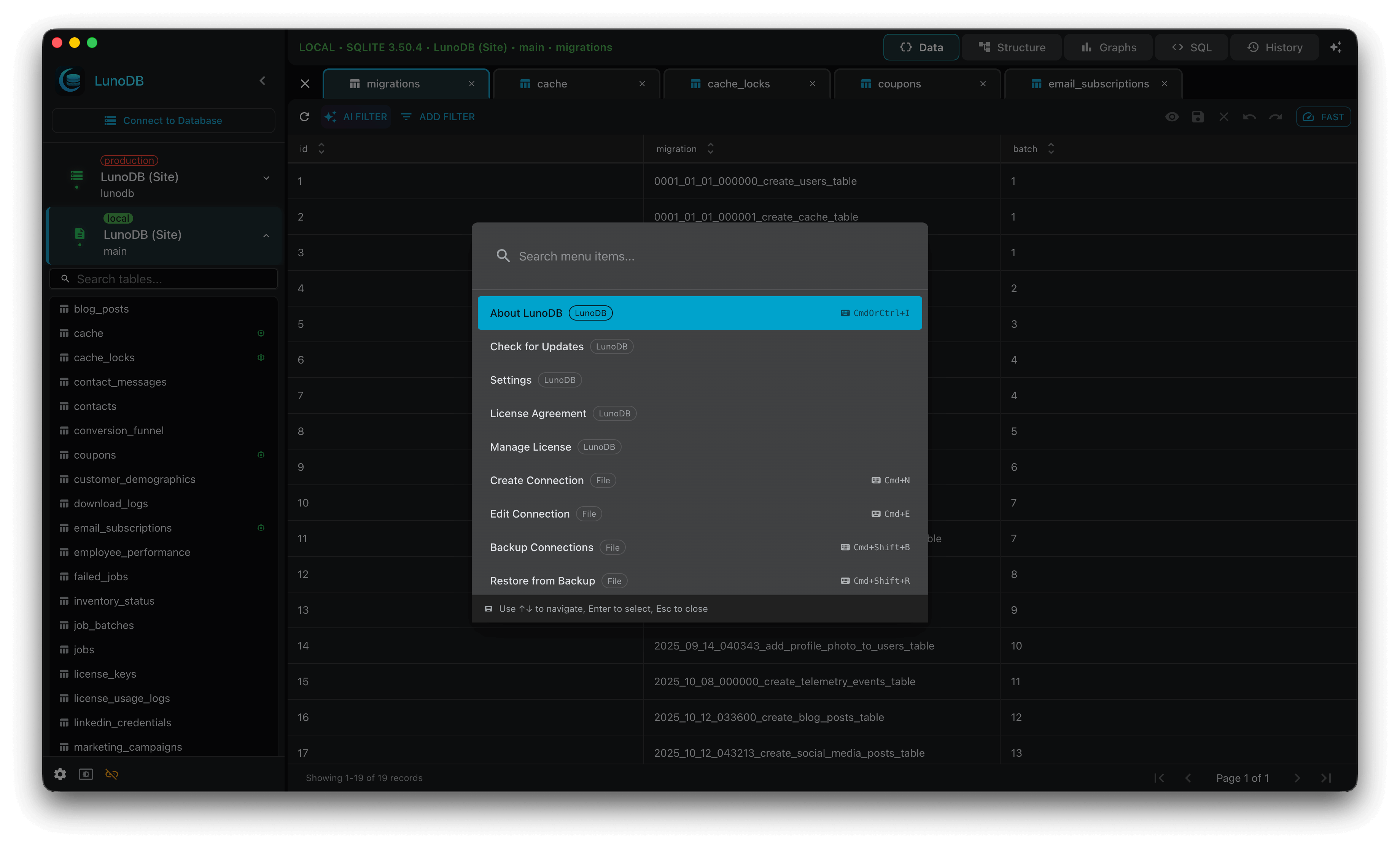 LunoDB - Modern Database Software screenshot 6