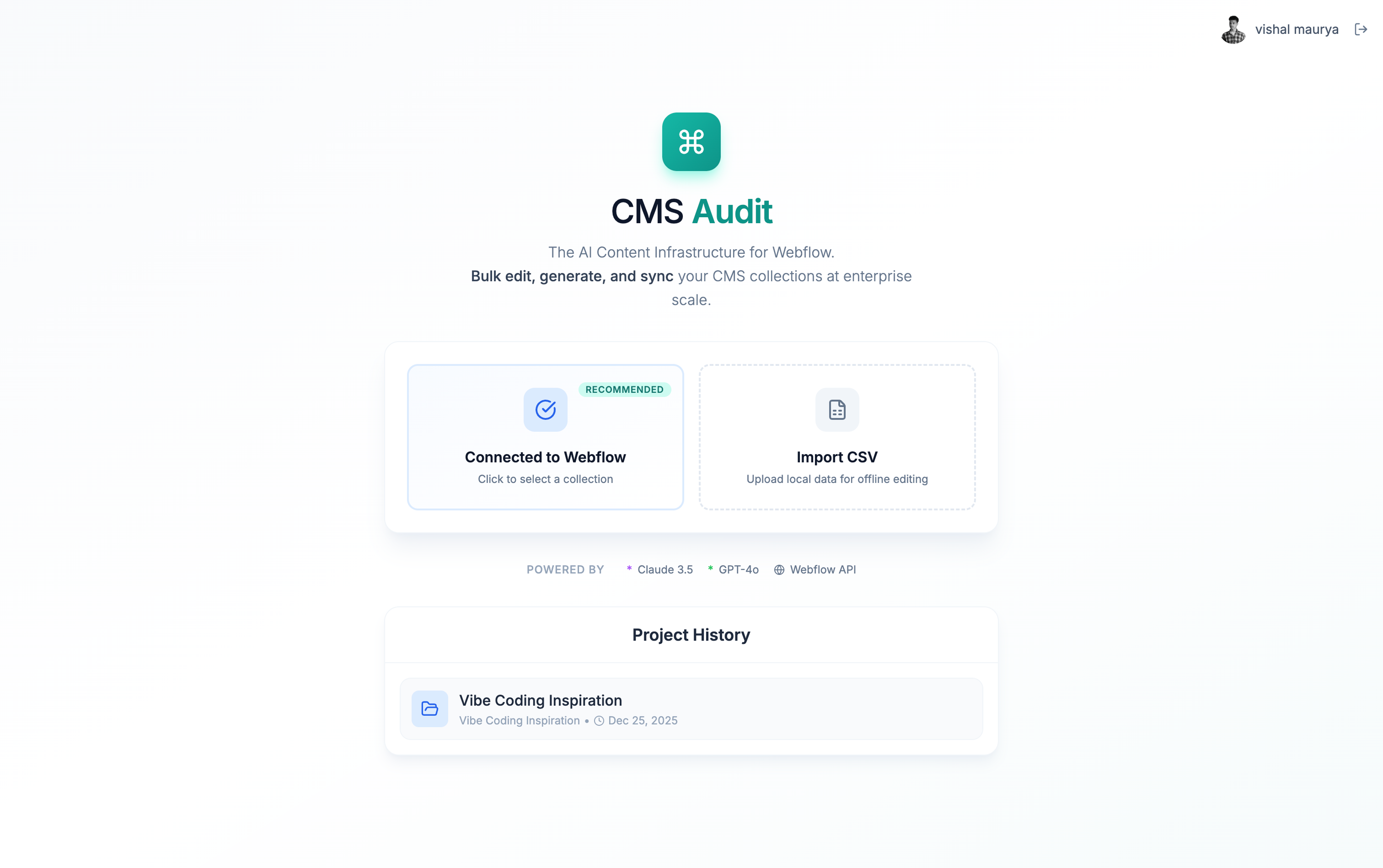 CMS Audit screenshot 1