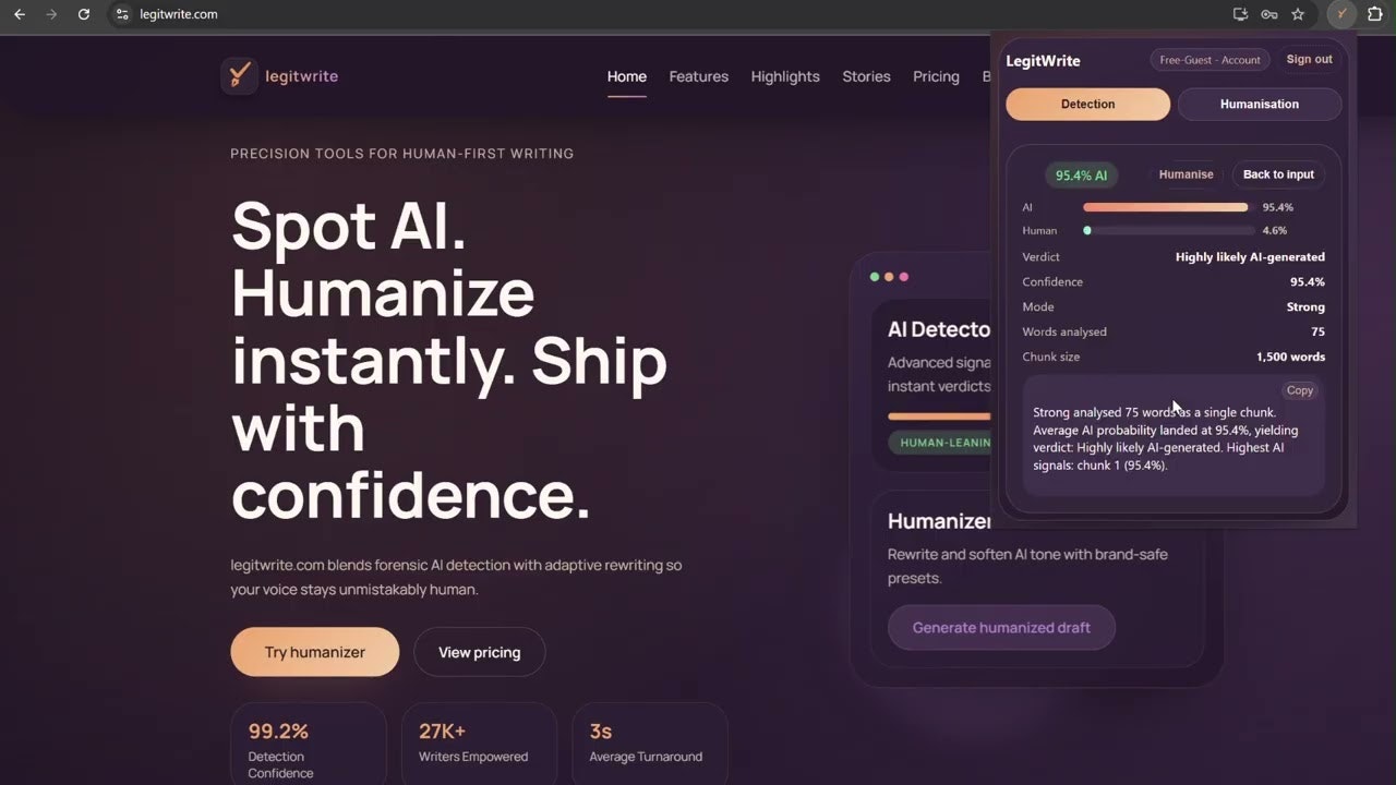 LegitWrite screenshot 1
