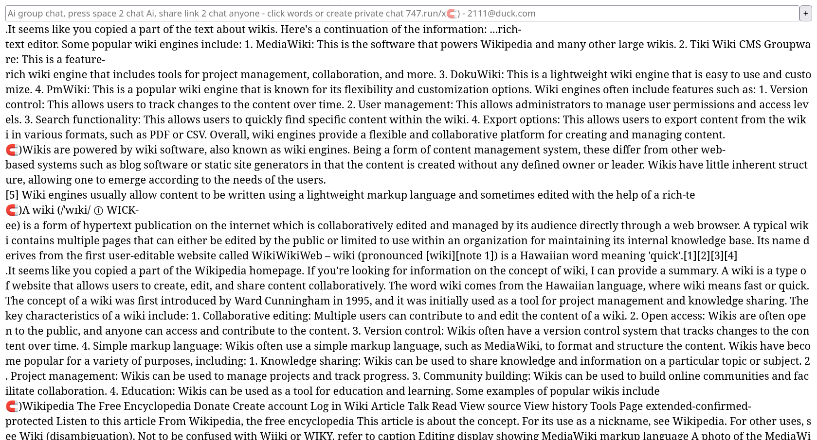 realtime infinite Wlkpedia Ai screenshot 1