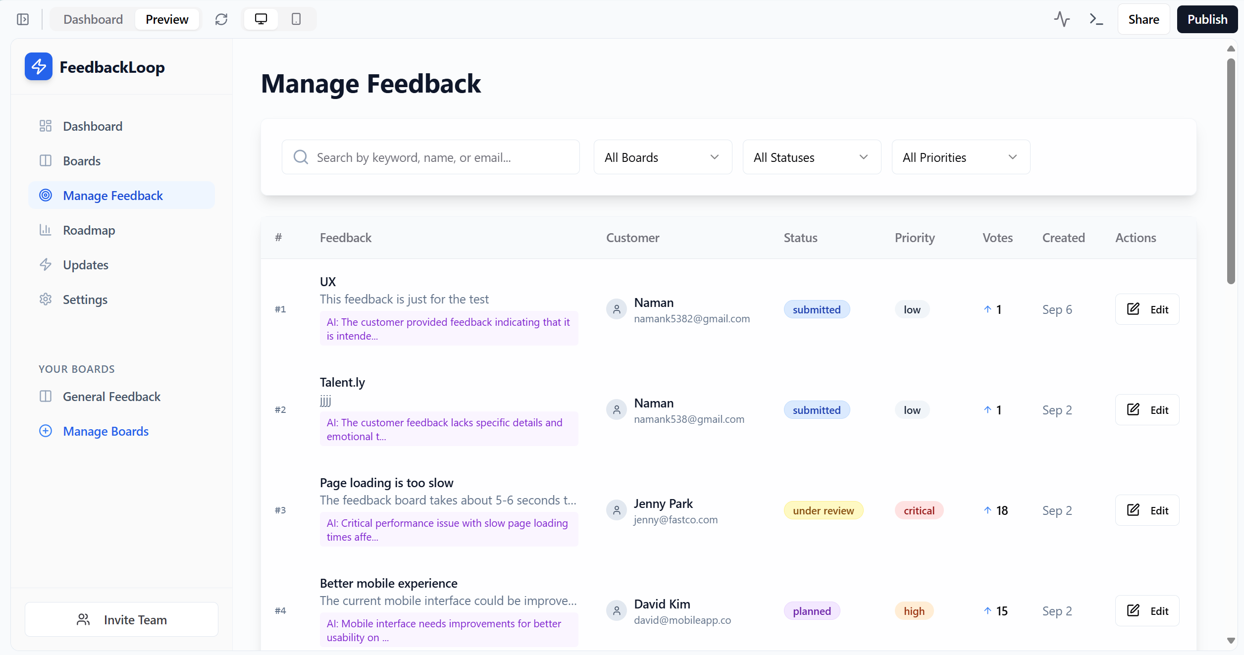 FeedbackLoop screenshot 3