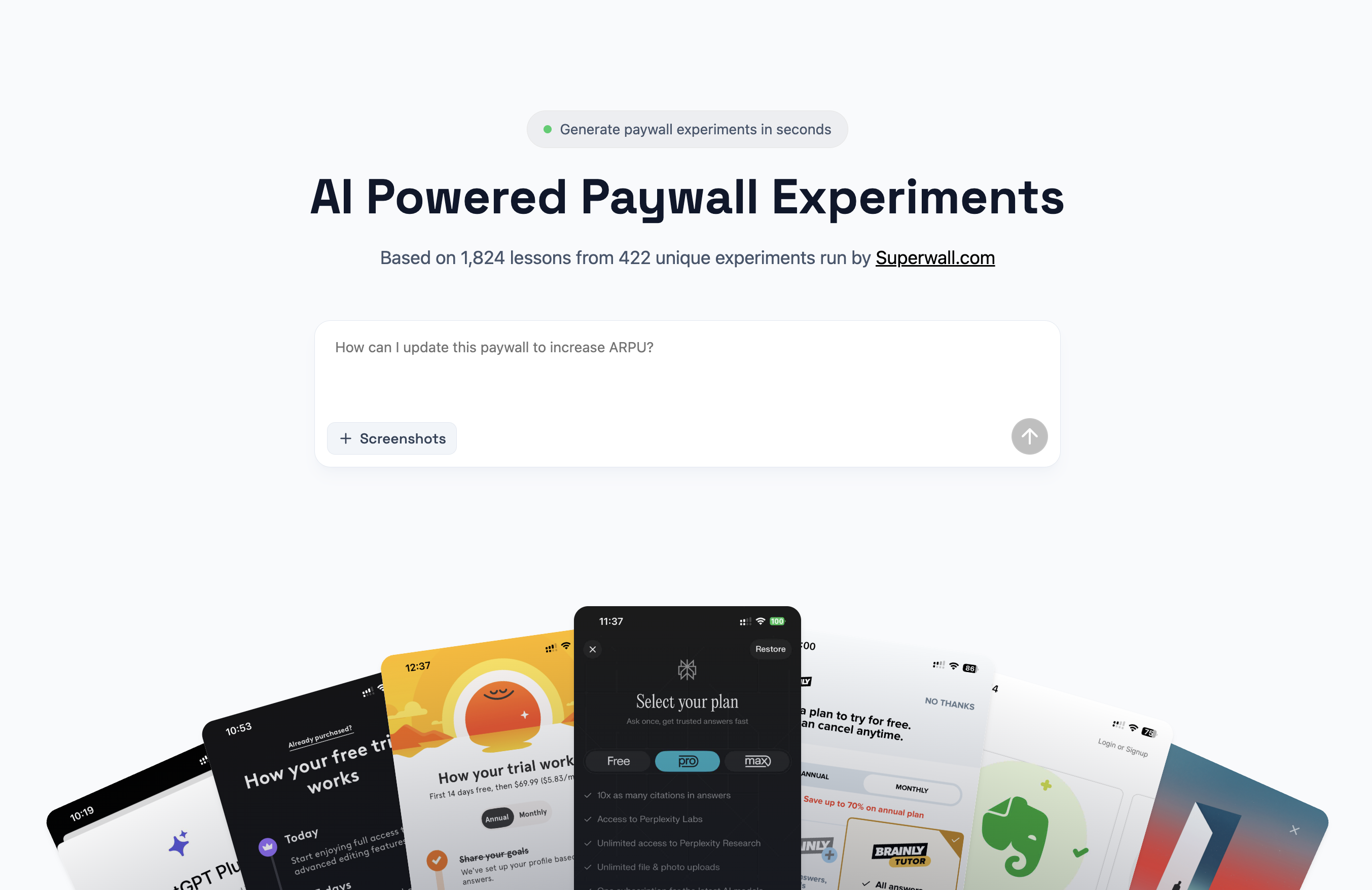 Paywall Experiments screenshot 1