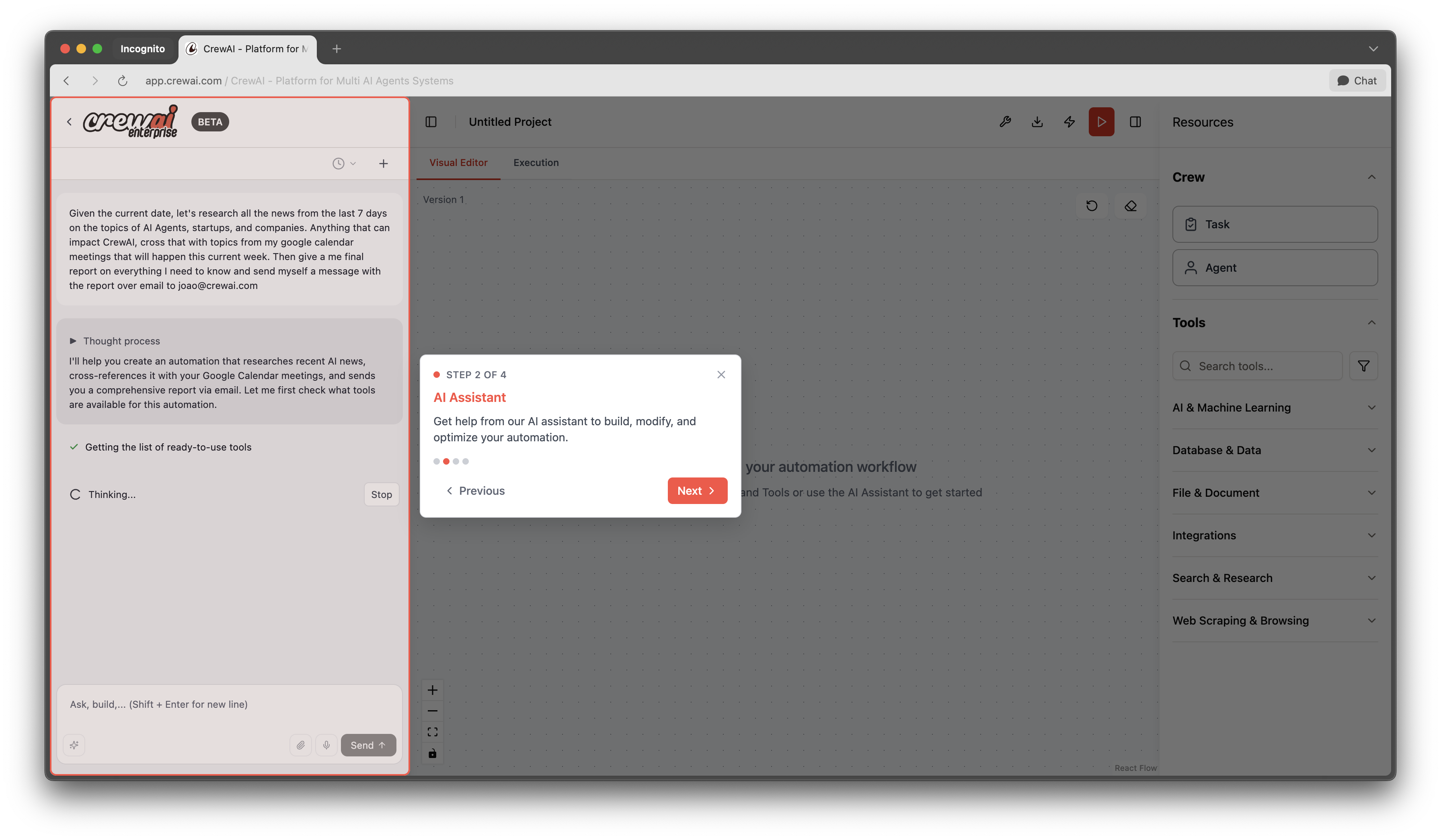 CrewAI AMP - Agent Management Platform screenshot 2