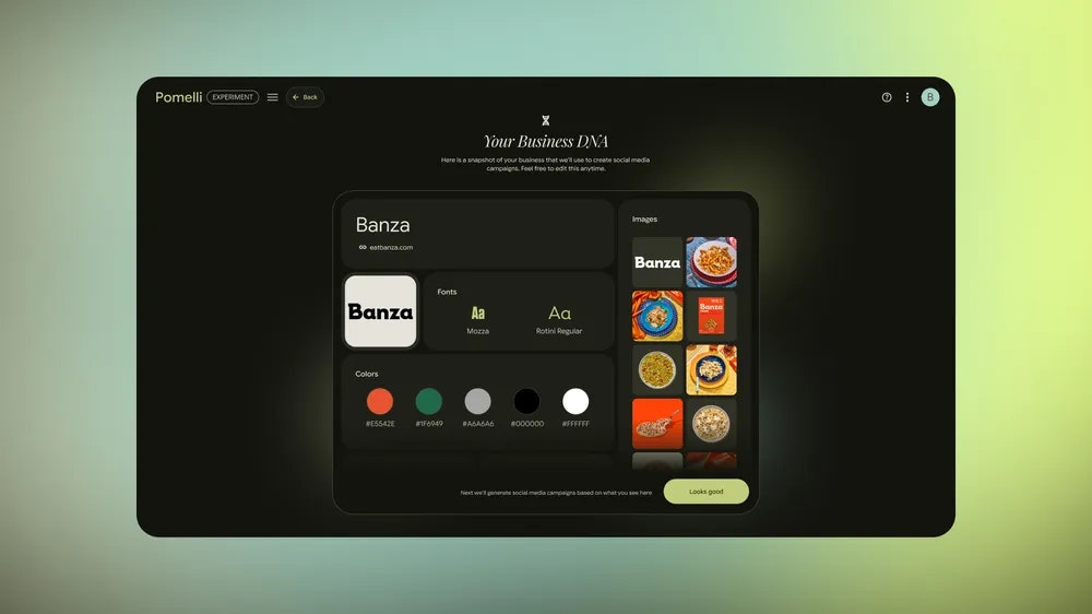 Pomelli by Google Labs screenshot 2