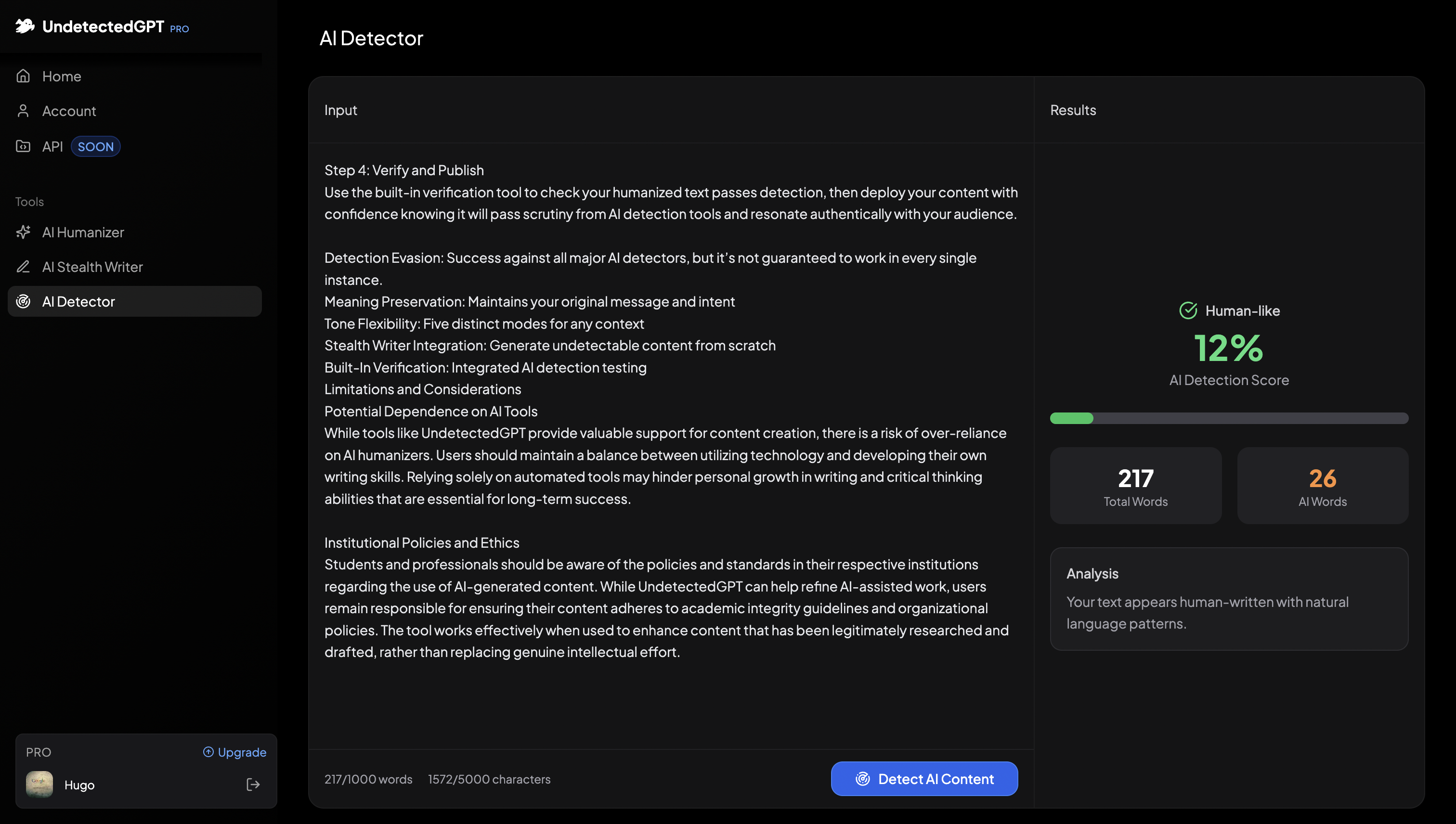UndetectedGPT screenshot 6