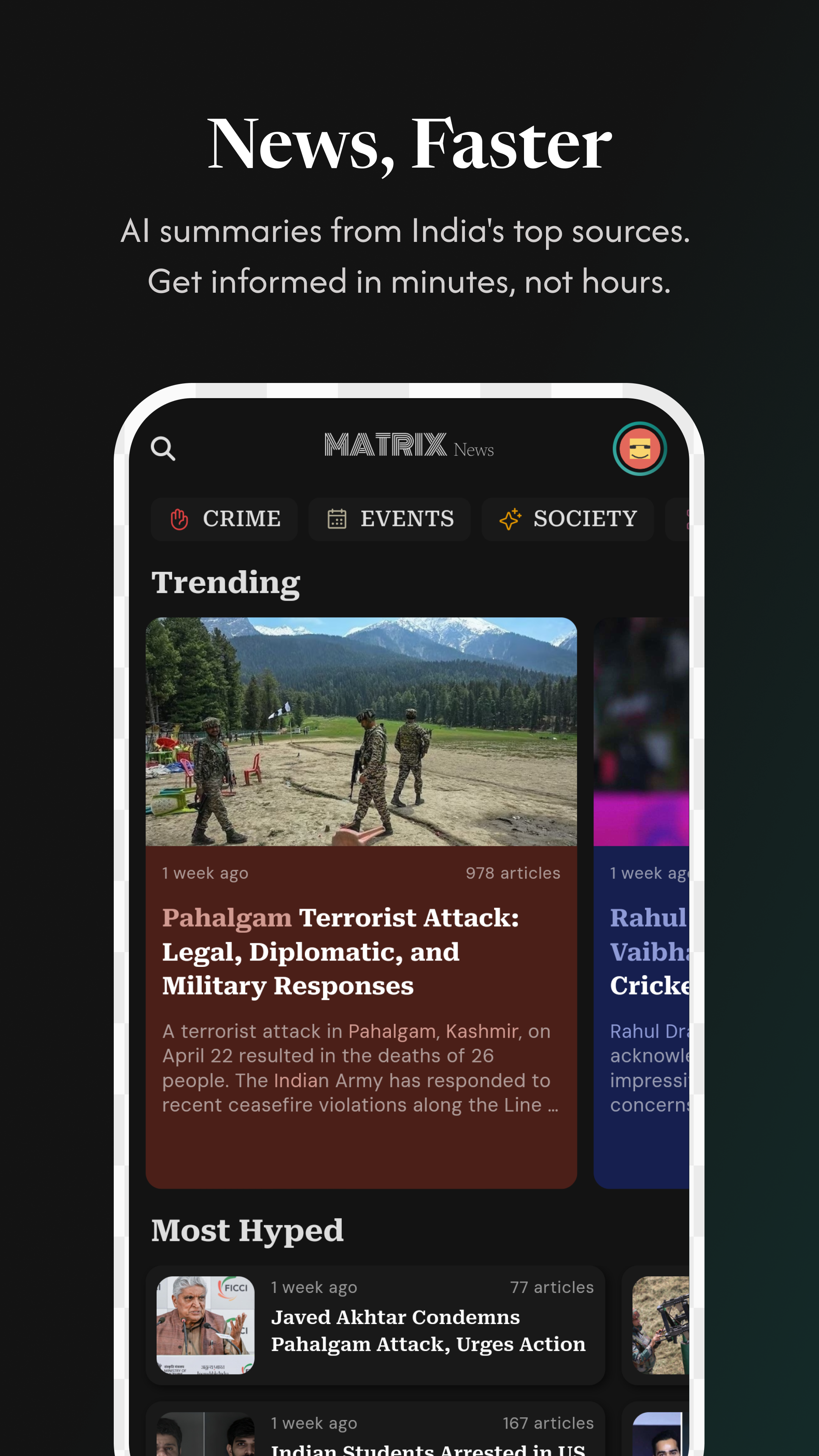 Matrix News screenshot 1