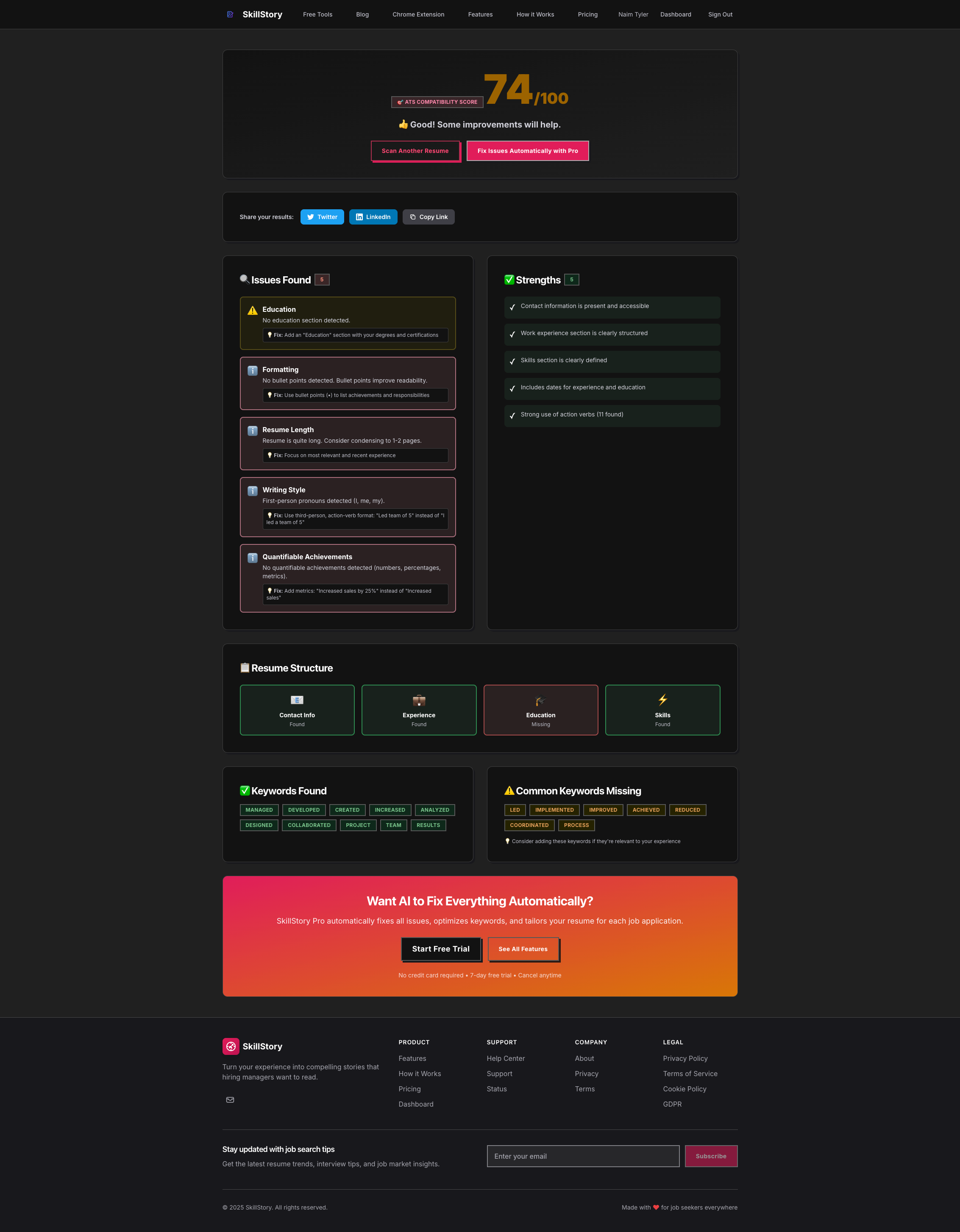 SkillStory - Job Hunter & Resume Builder screenshot 6