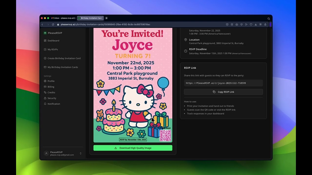 PleaseRSVP screenshot 1
