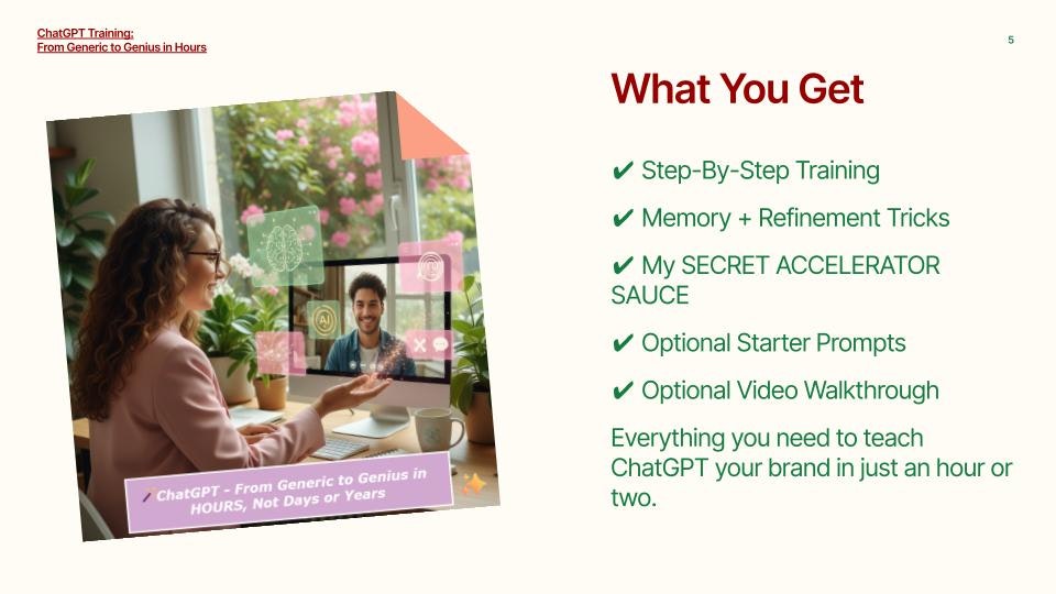 ChatGPT Training: From Generic to Genius screenshot 7