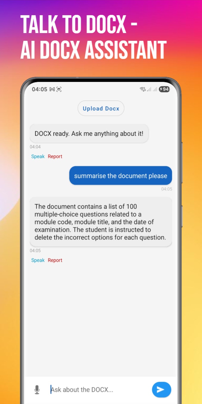 AI Docx Reader Editor App screenshot 5