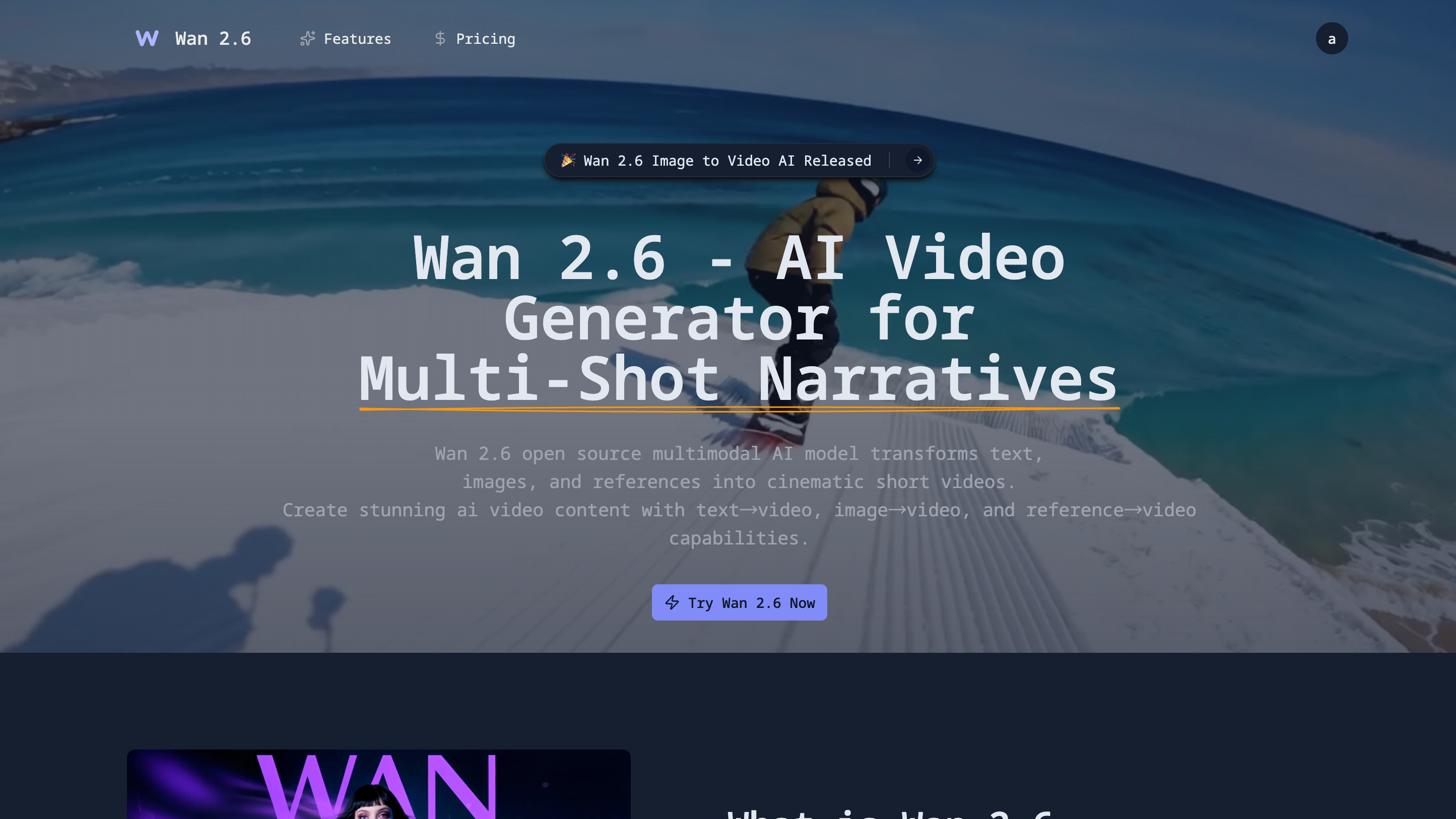 Wan 2.6 AI Video Generator screenshot 1