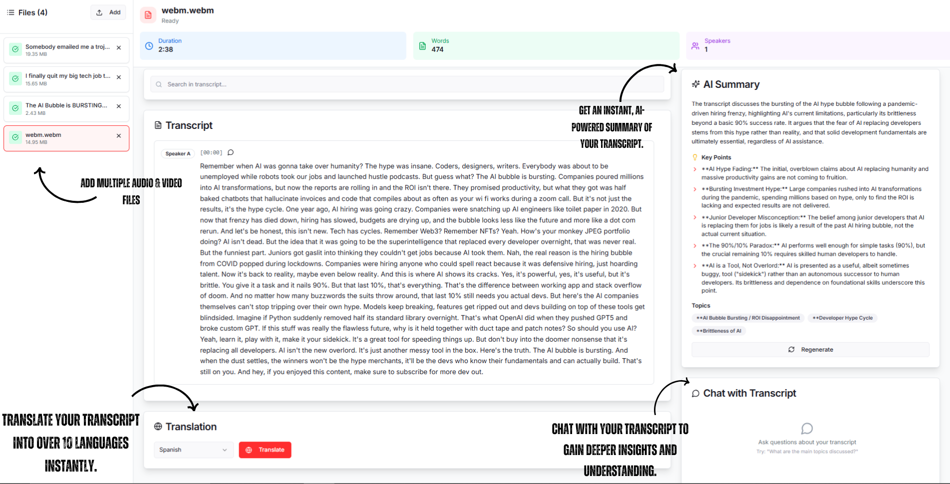 TranscriptorPro screenshot 4