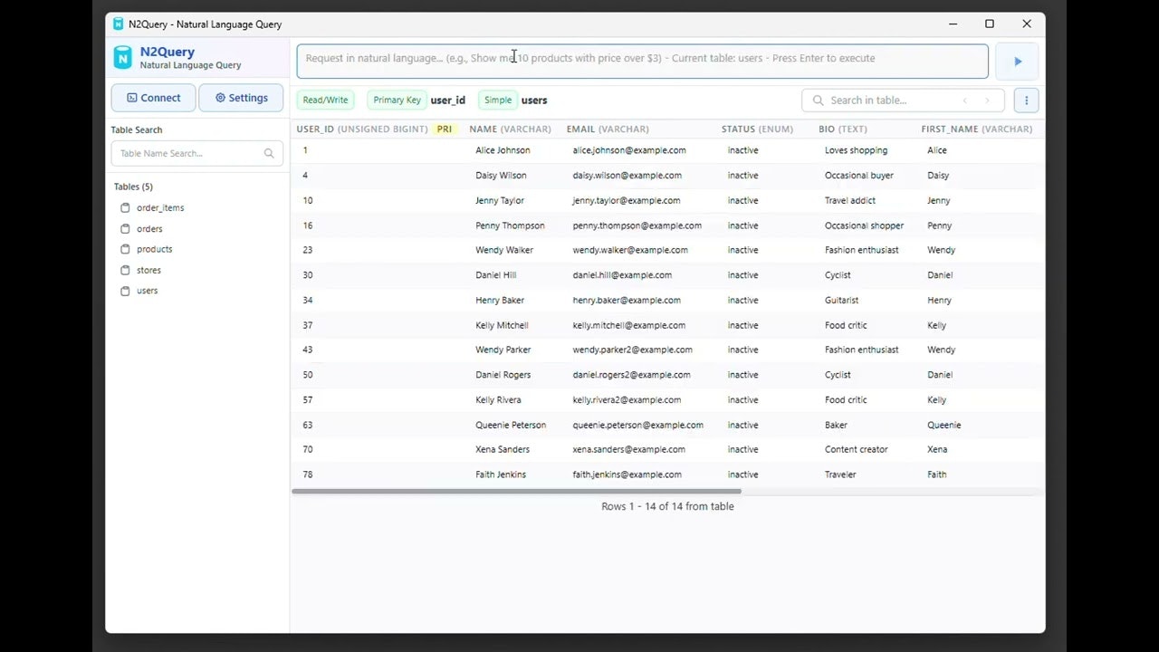 N2Query — AI SQL for MySQL & MariaDB screenshot 9