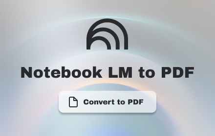 Notebooklm to PDF