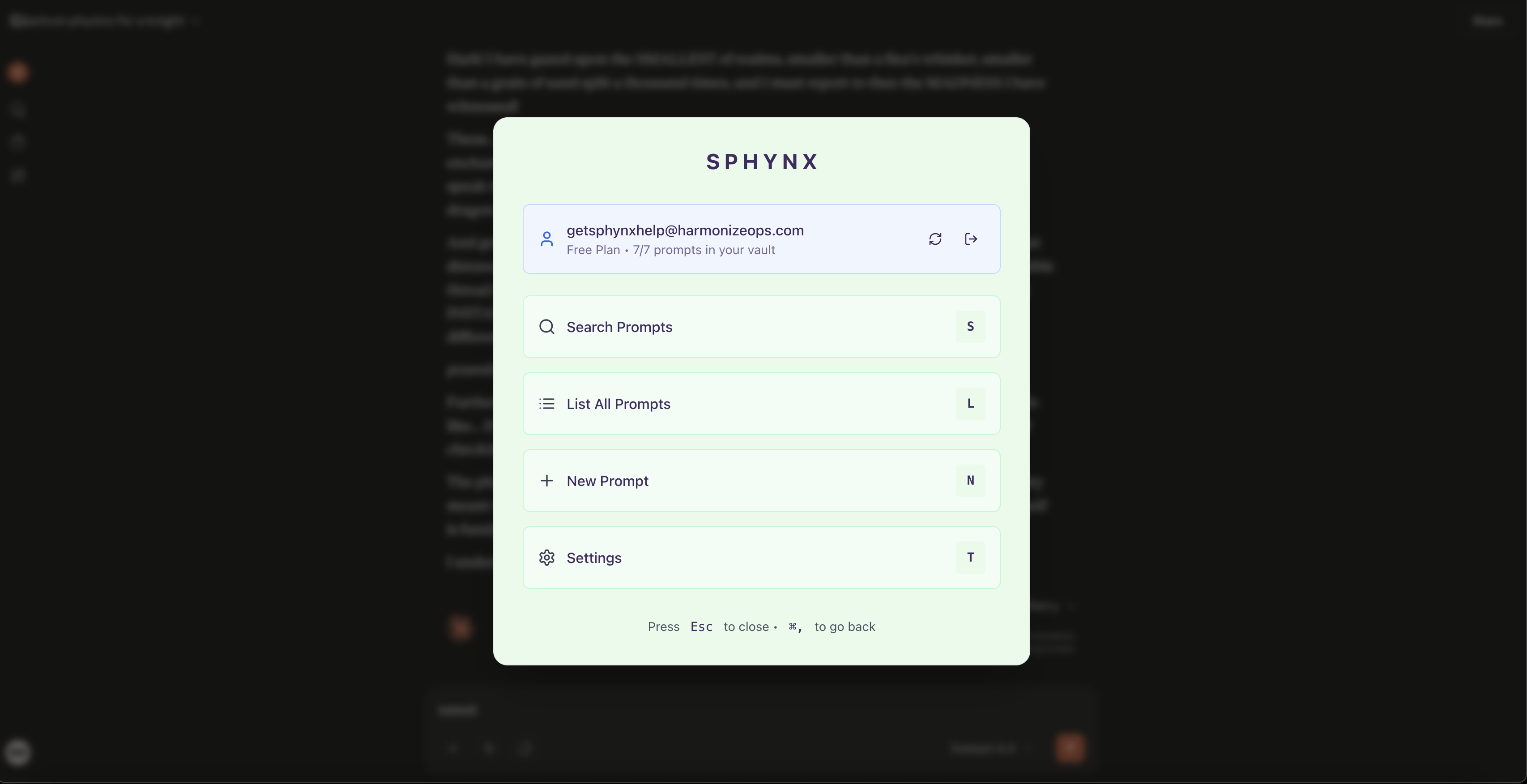 SPHYNX - Encrypted AI Prompt Vault screenshot 1