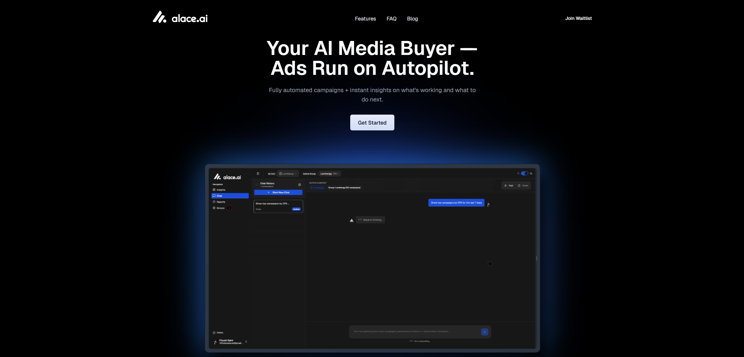 Alace AI - Ads Run on Autopilot. screenshot 1