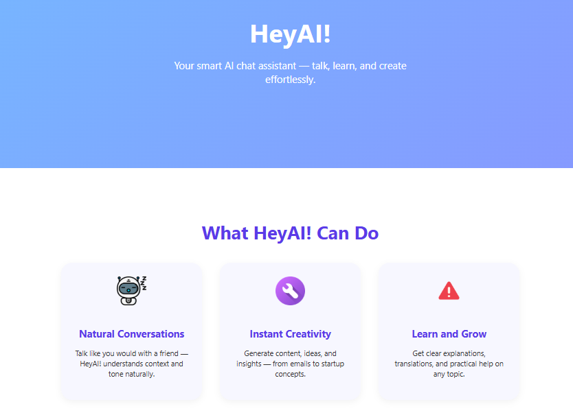 HeyAI! screenshot 1