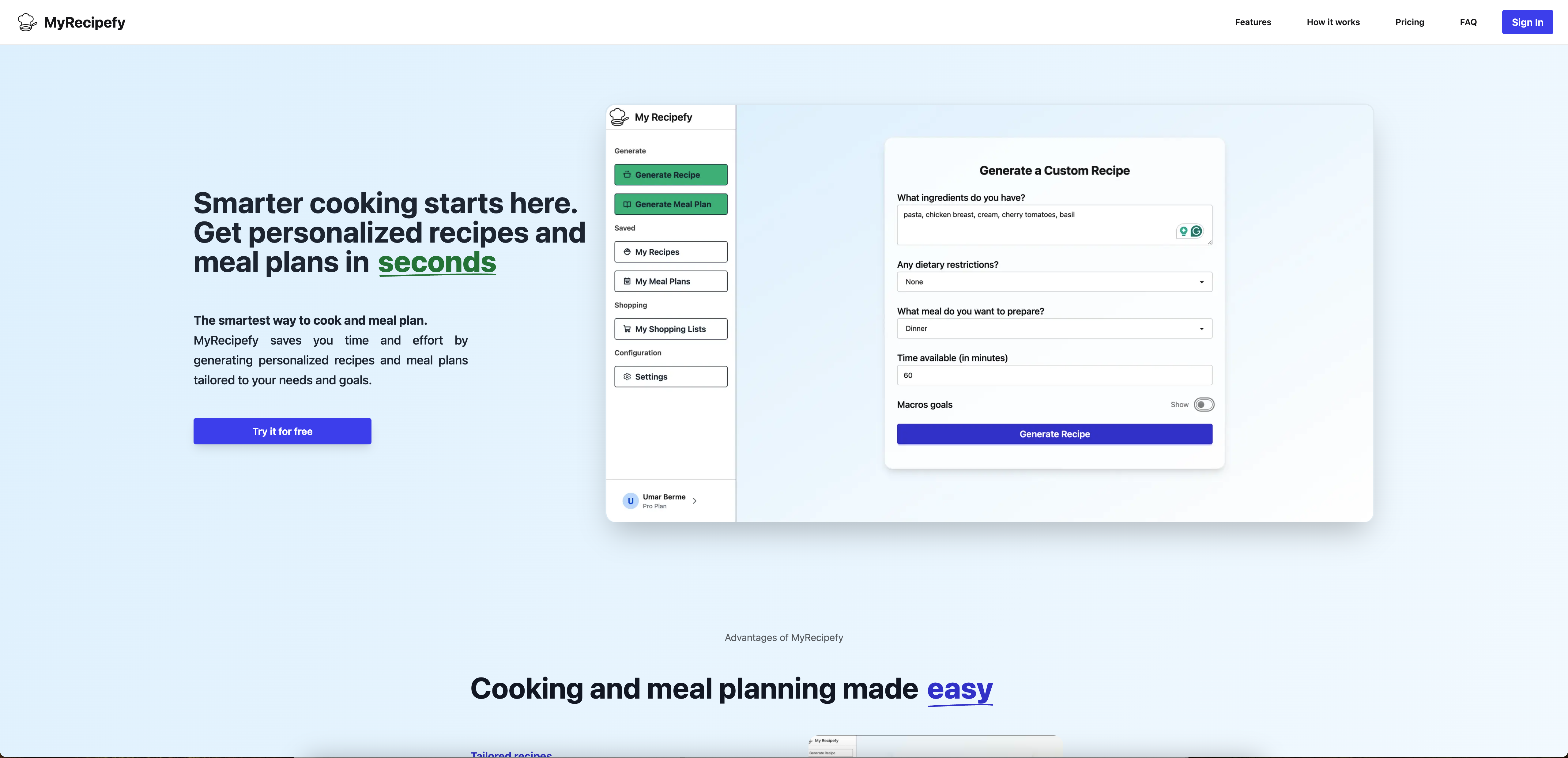 MyRecipefy screenshot 1