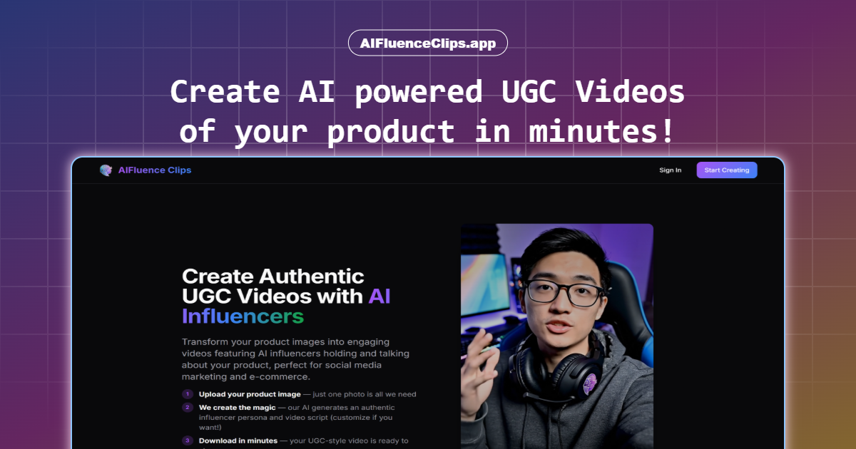 AIFluence Clips screenshot 1