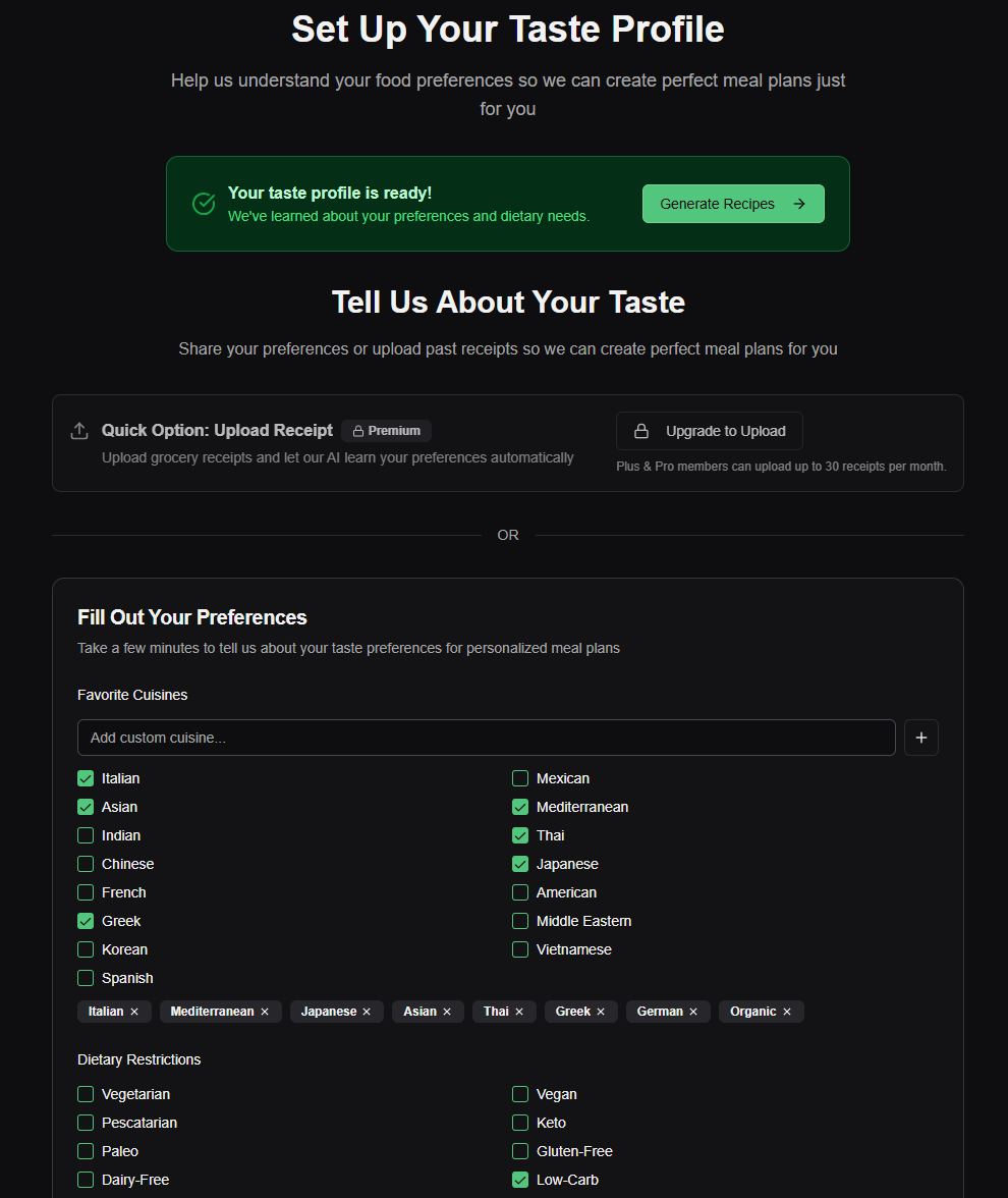 PlanMyMeal.ai screenshot 2