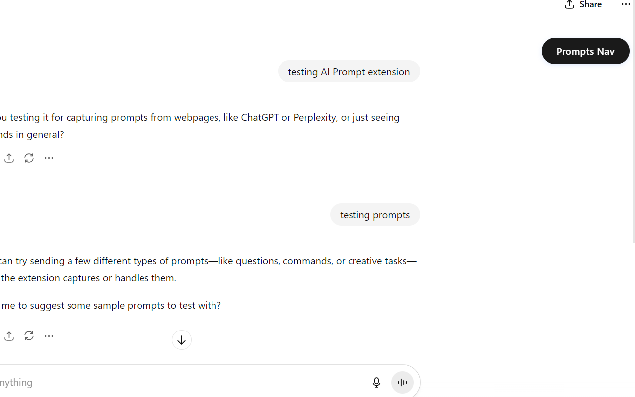 Chatgpt/gemini/claude chat export & Nav screenshot 3