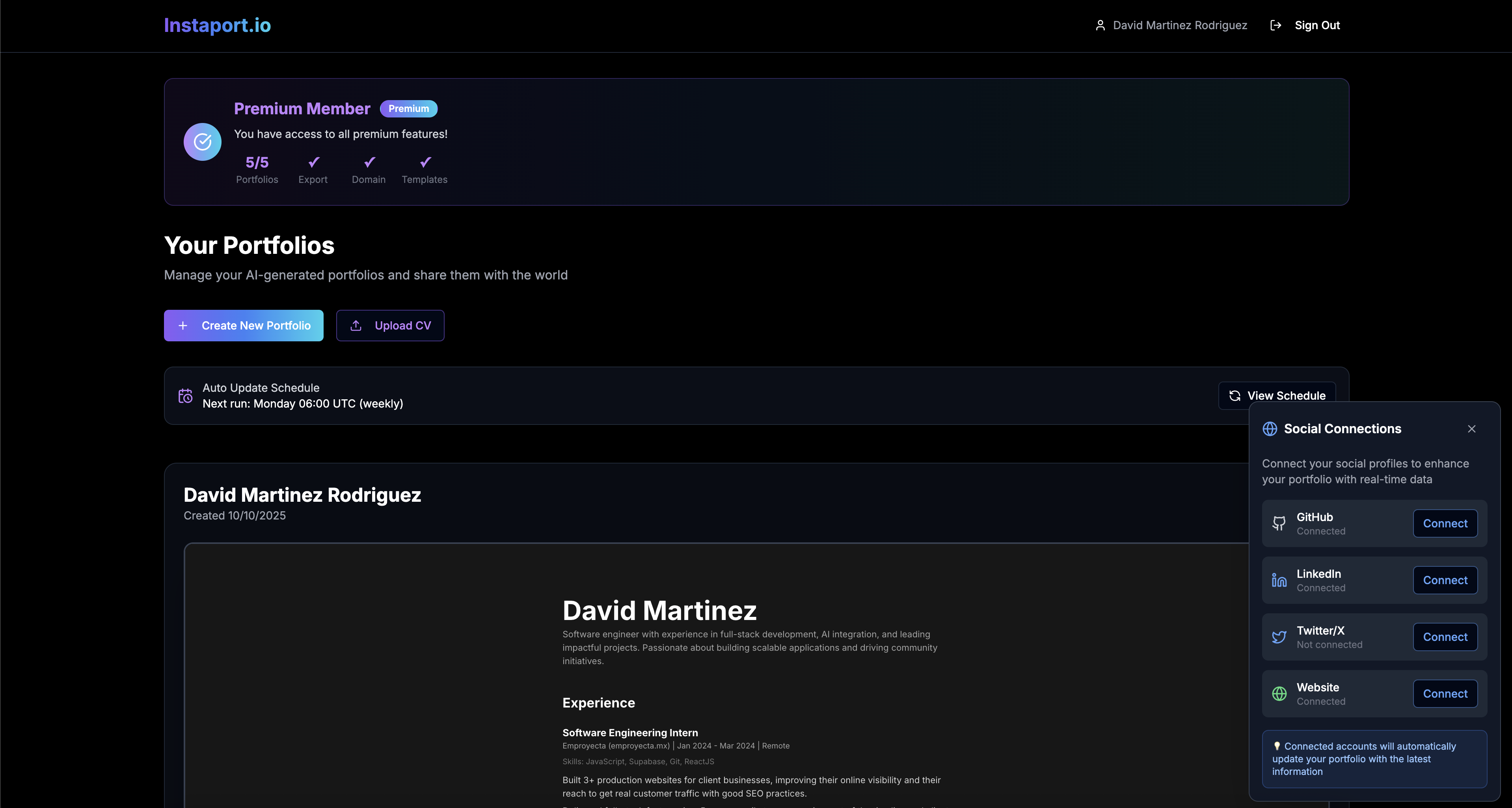 Instaport.io screenshot 1